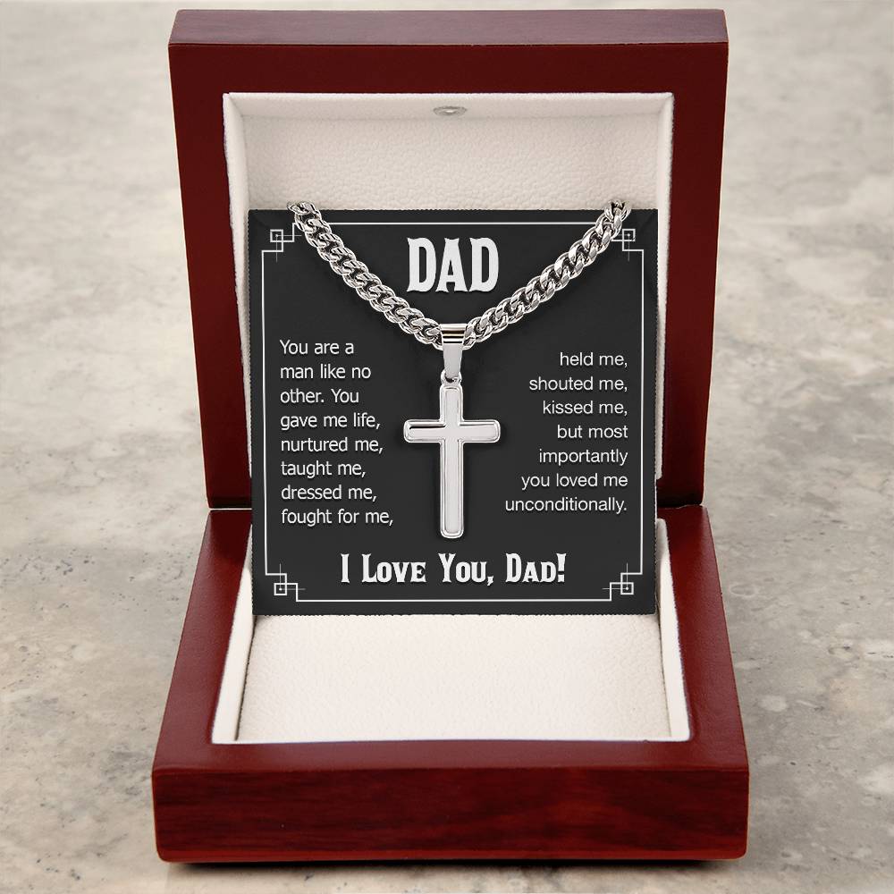 Dad Gift - Personalized Cross Necklace