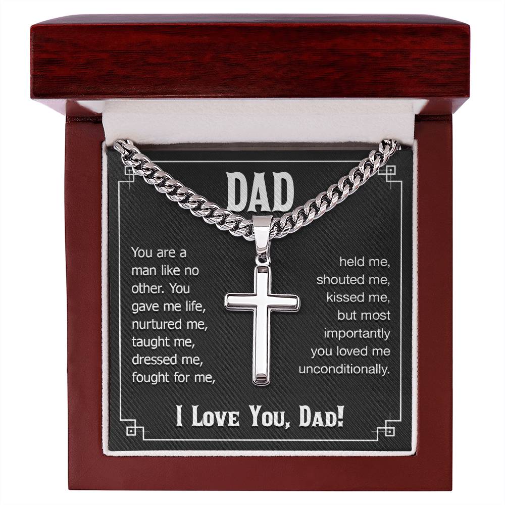 Dad Gift - Personalized Cross Necklace