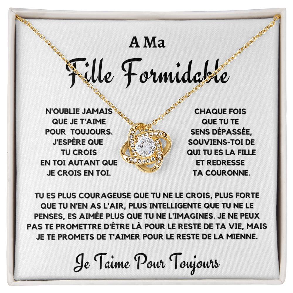 Collier Pour Ma Fille – Nœud d'Amour Symbole d'un Lien Éternel