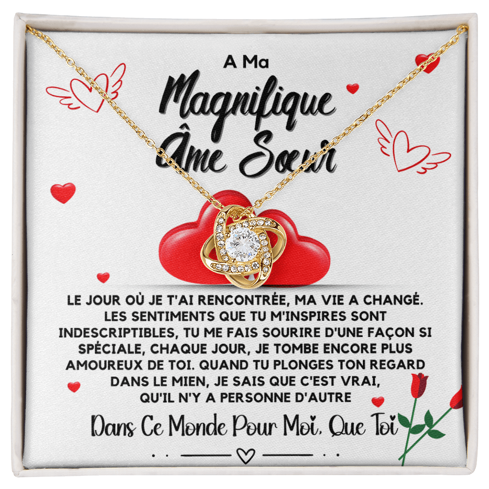 Magnifique Ame Sœur - Collier Nœud d'Amour
