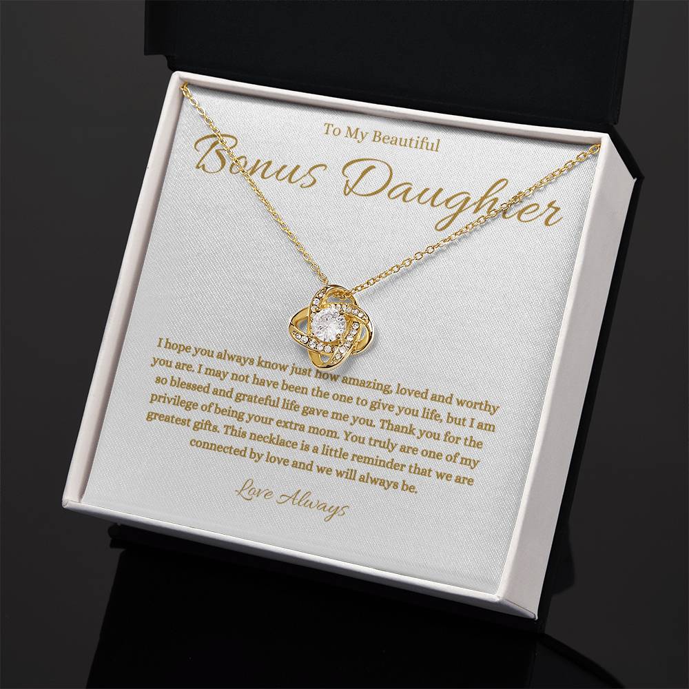To My Bonus Daughter Necklace - Gift From Bonus Mom