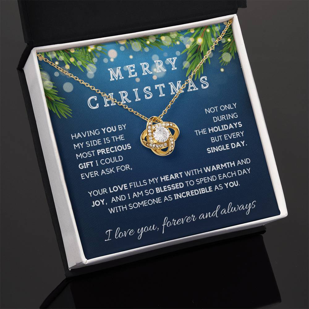 Christmas Necklace Gift | Love Knot Pendant | Wife or Girlfriend