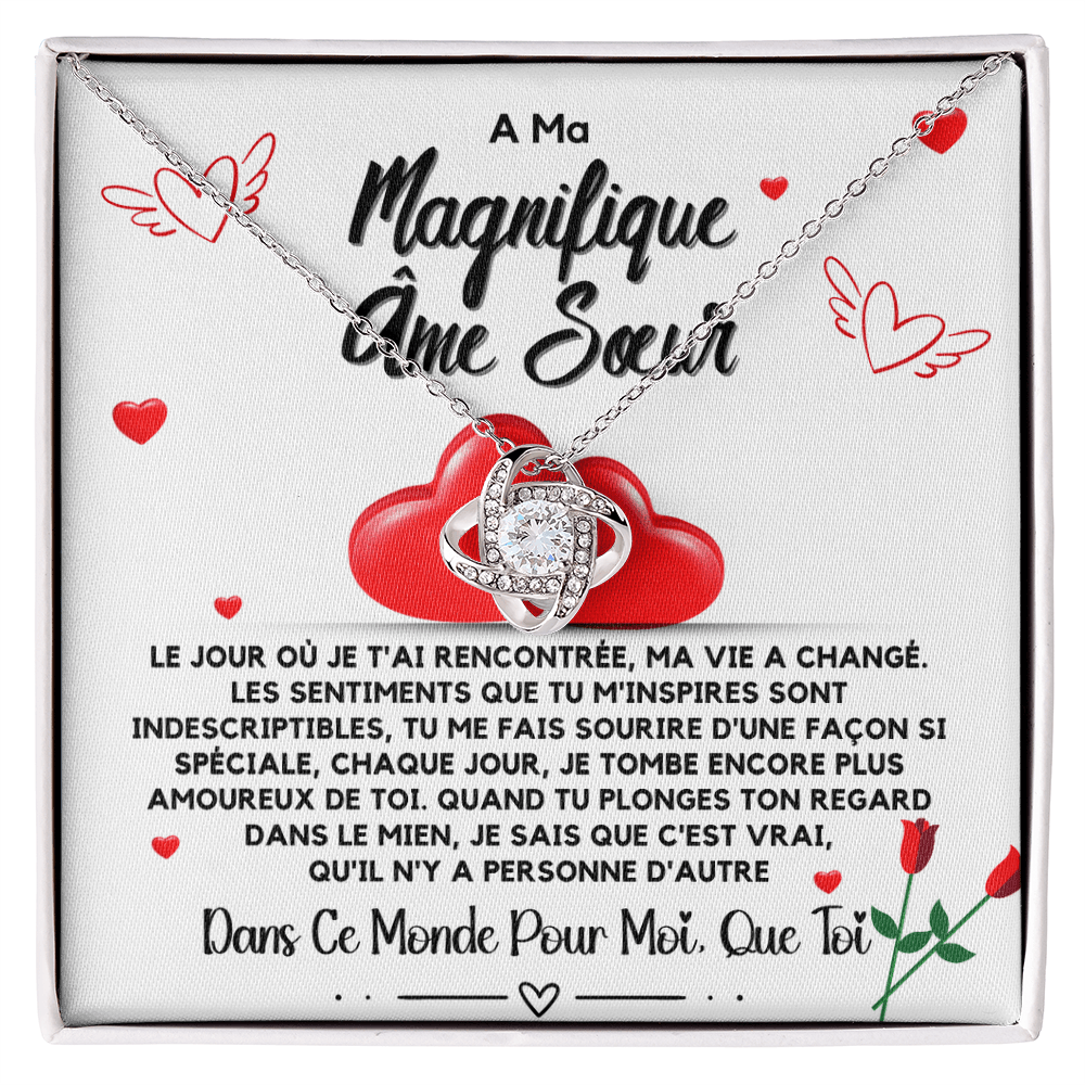 Magnifique Ame Sœur - Collier Nœud d'Amour