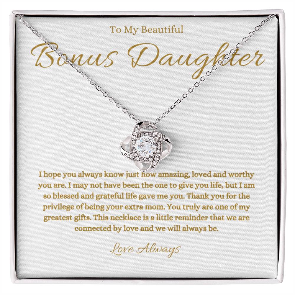 To My Bonus Daughter Necklace - Gift From Bonus Mom