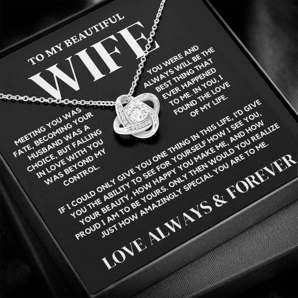 To My Wife Neckalce - Always and Forever Love Knot Necklace