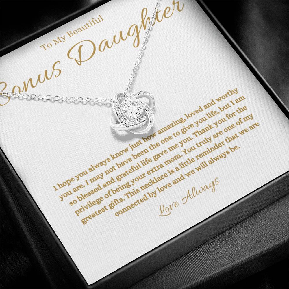To My Bonus Daughter Necklace - Gift From Bonus Mom