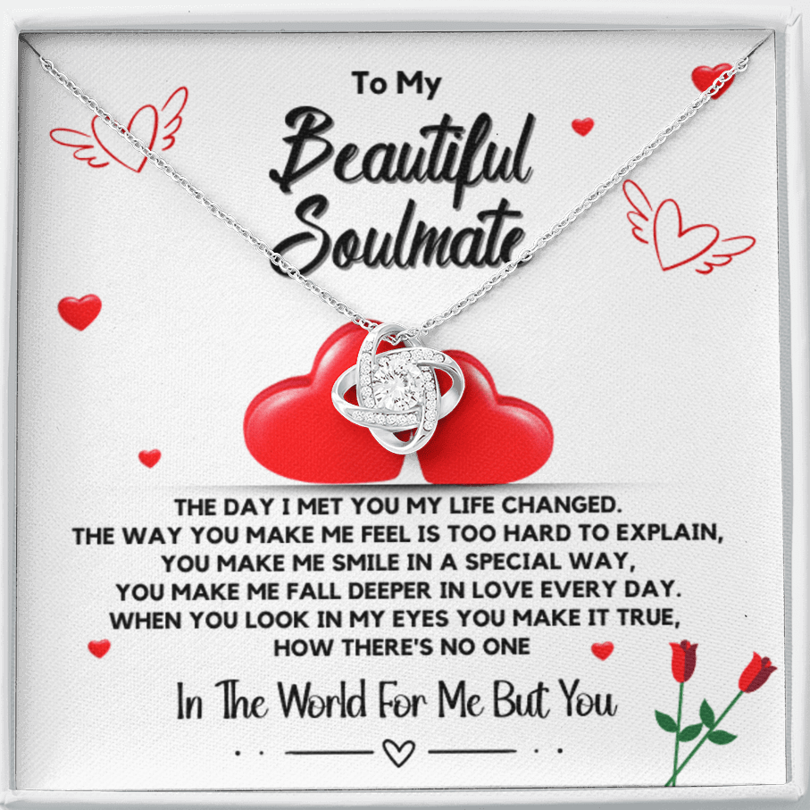 To My Soulmate Necklace – Love Knot Pendant | Perfect Romantic Gift