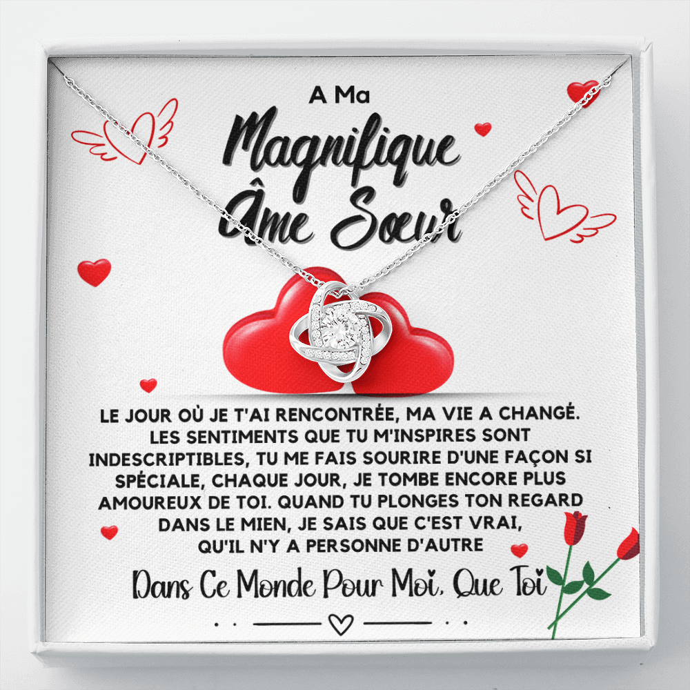 Magnifique Ame Sœur - Collier Nœud d'Amour