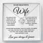 To My Beautiful Wife - Love Knot Necklace