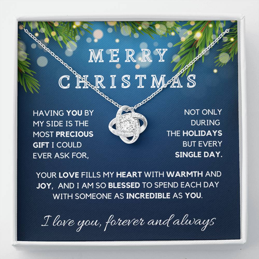 Christmas Necklace Gift | Love Knot Pendant | Wife or Girlfriend