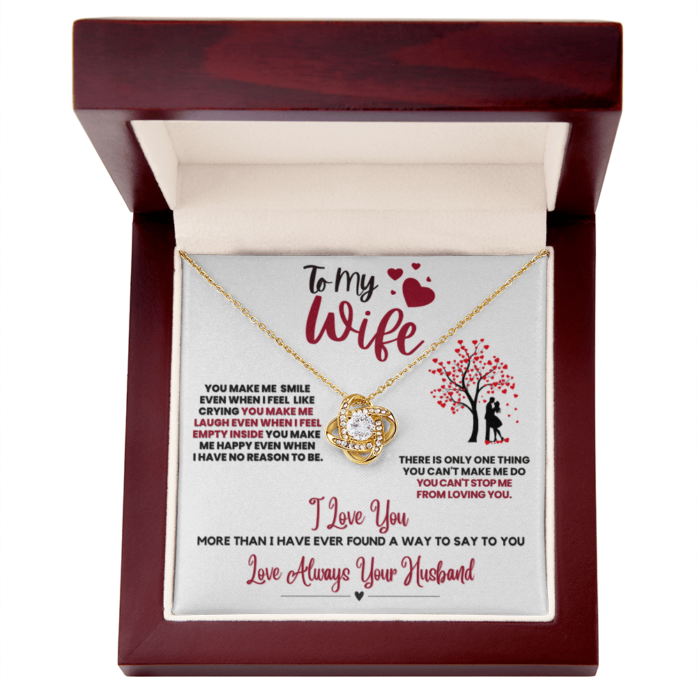 To My Wife Love Knot Necklace – Cant Stop Loving You