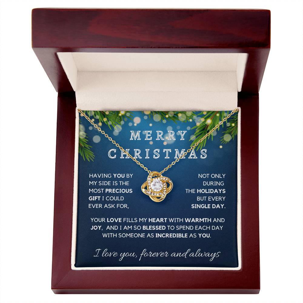 Christmas Necklace Gift | Love Knot Pendant | Wife or Girlfriend
