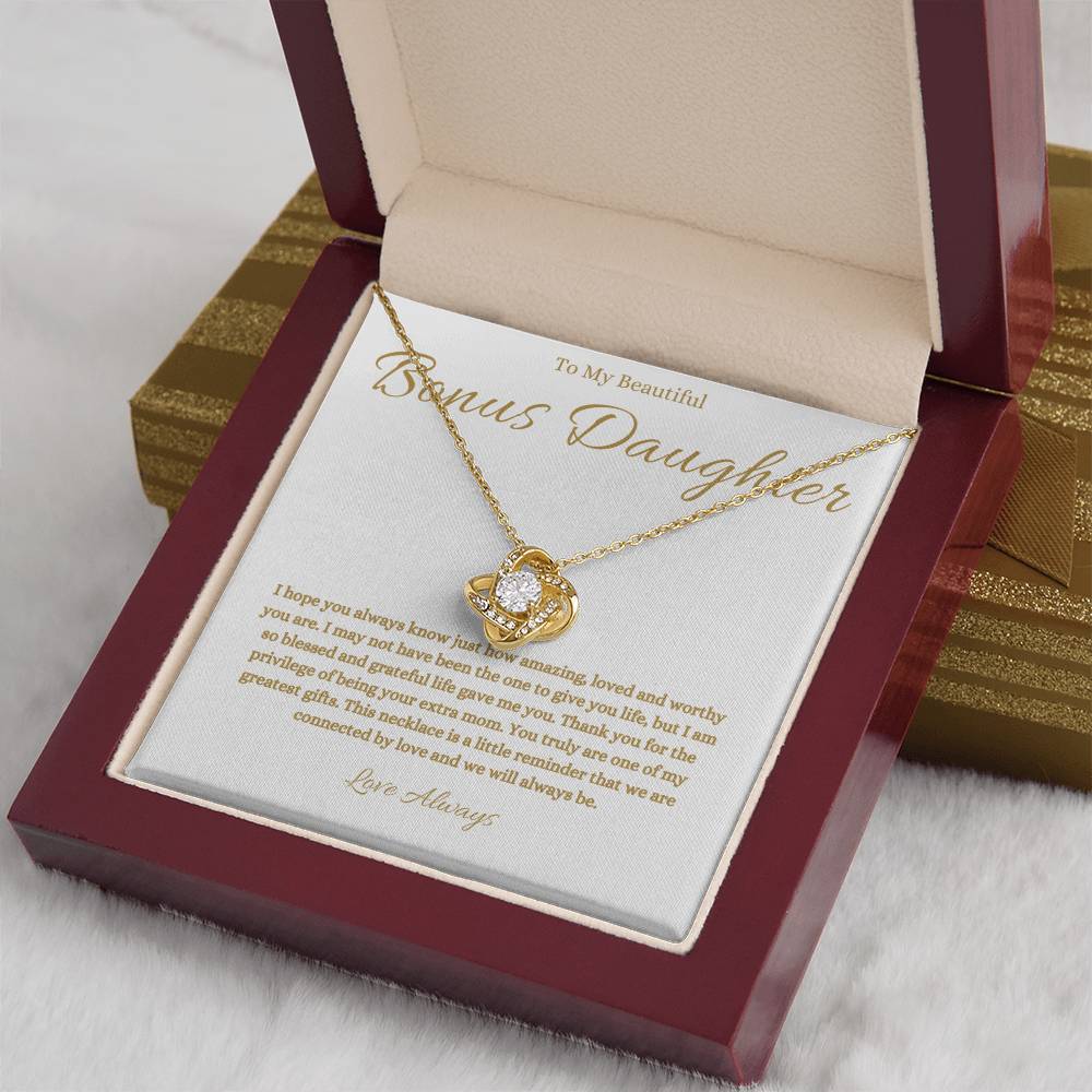 To My Bonus Daughter Necklace - Gift From Bonus Mom