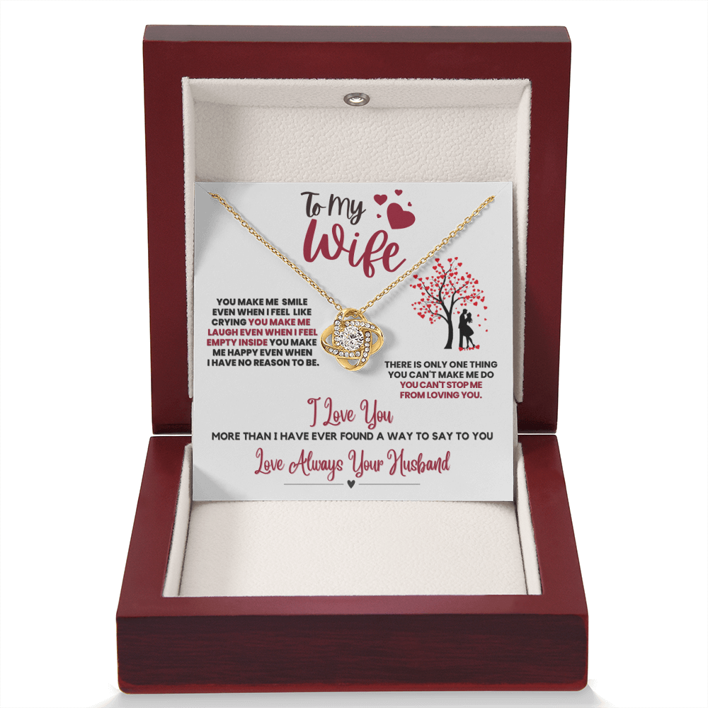 To My Wife Love Knot Necklace – Cant Stop Loving You