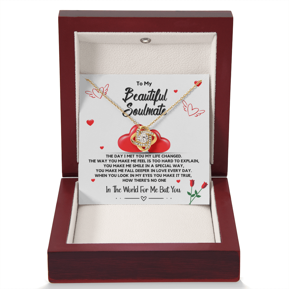 To My Soulmate Necklace – Love Knot Pendant | Perfect Romantic Gift