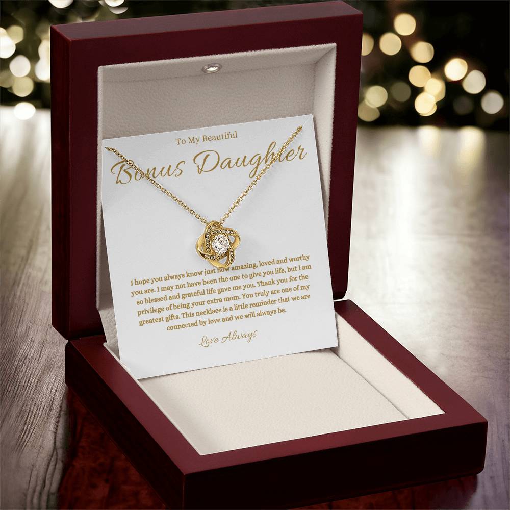 To My Bonus Daughter Necklace - Gift From Bonus Mom