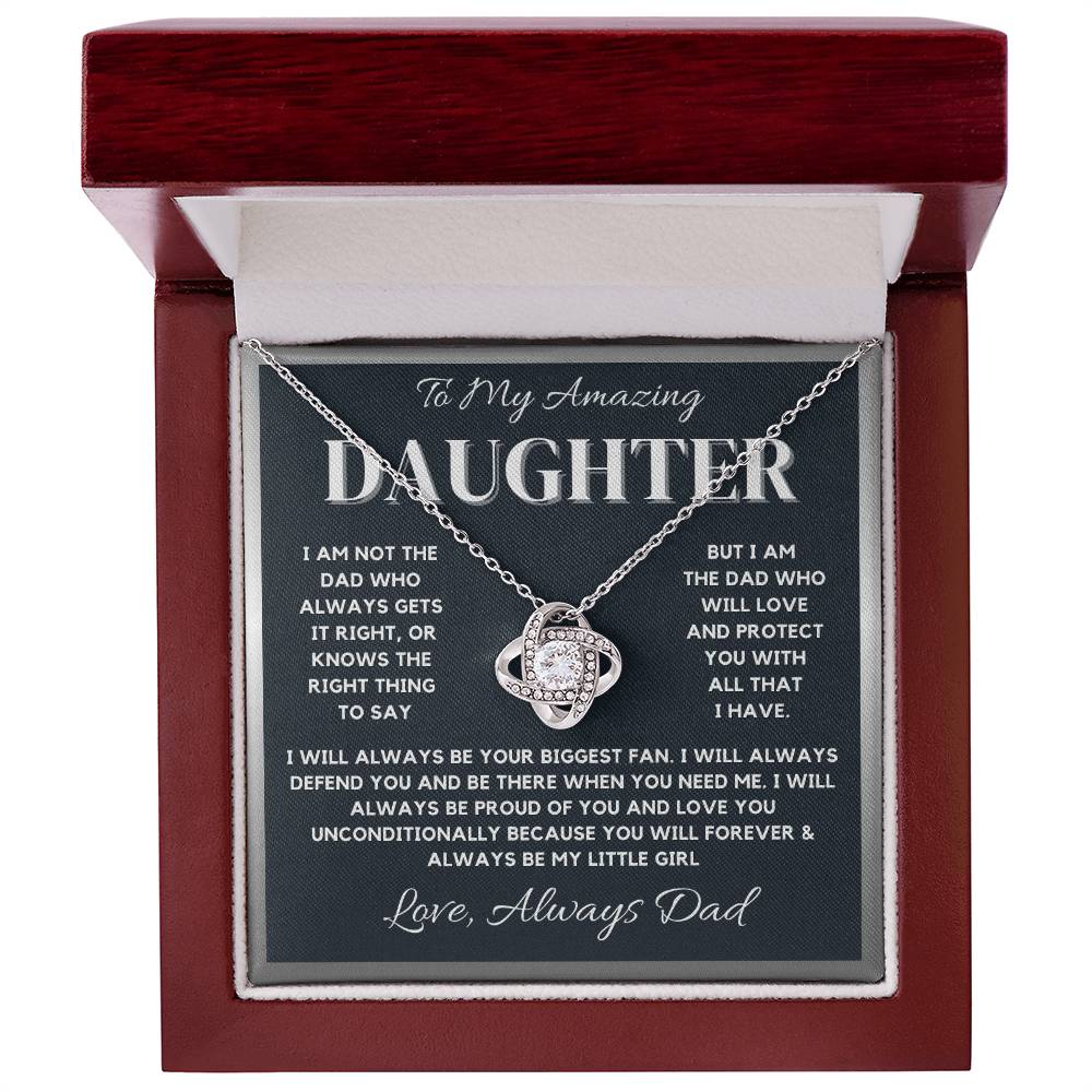 To My Amazing Daughter from Dad - Love Knot Necklace