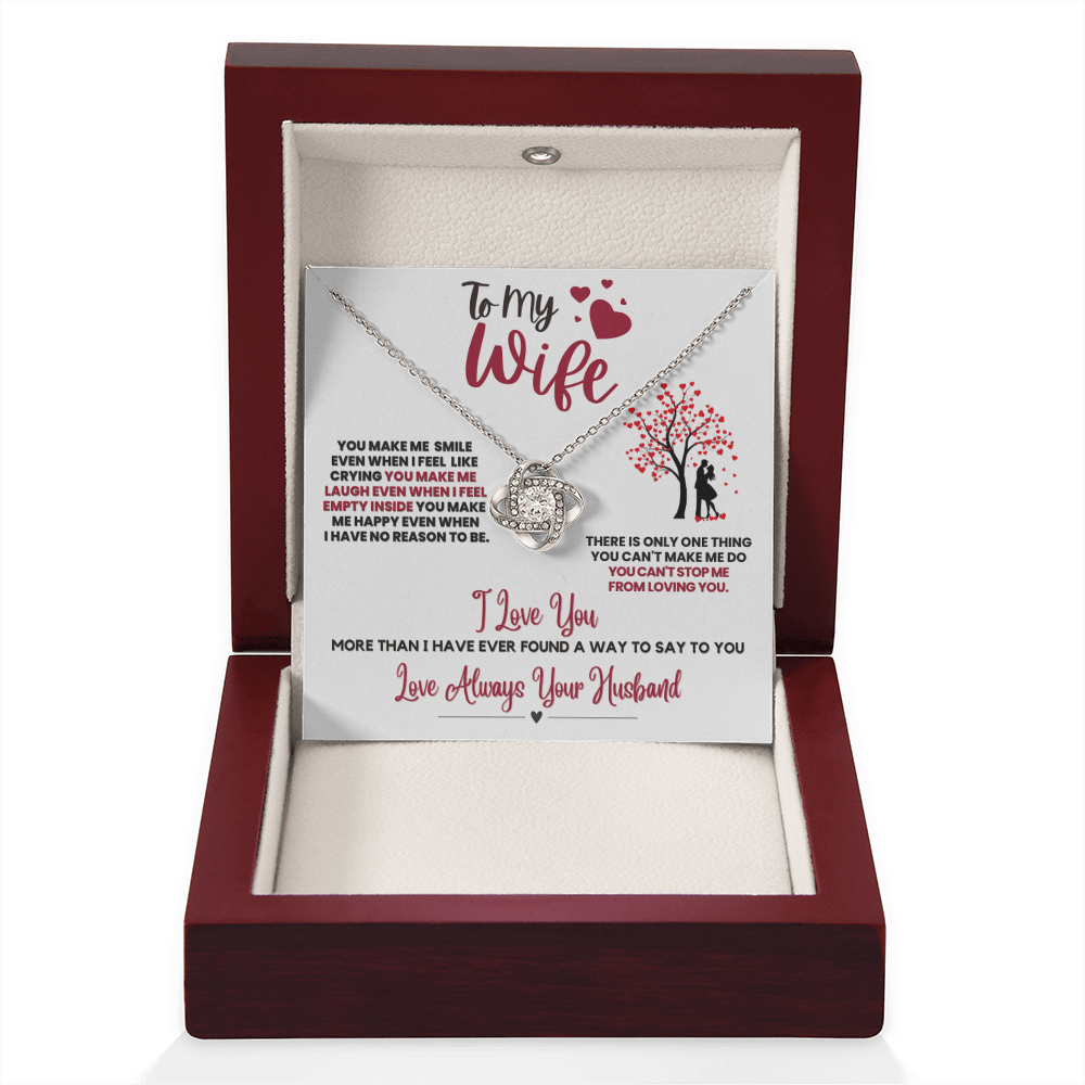 To My Wife Love Knot Necklace – Cant Stop Loving You