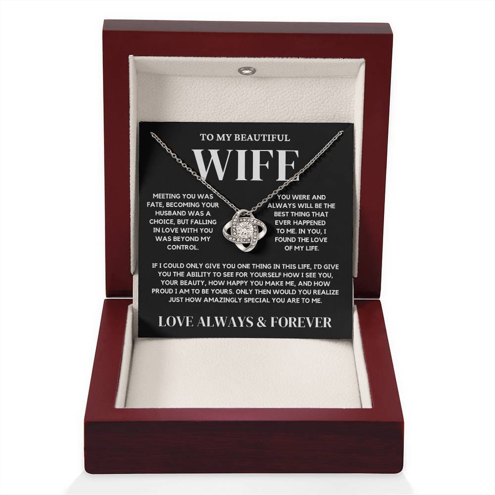 To My Wife Neckalce - Always and Forever Love Knot Necklace