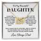 To My Beautiful Daughter - Interlocking Hearts Necklace from Dad