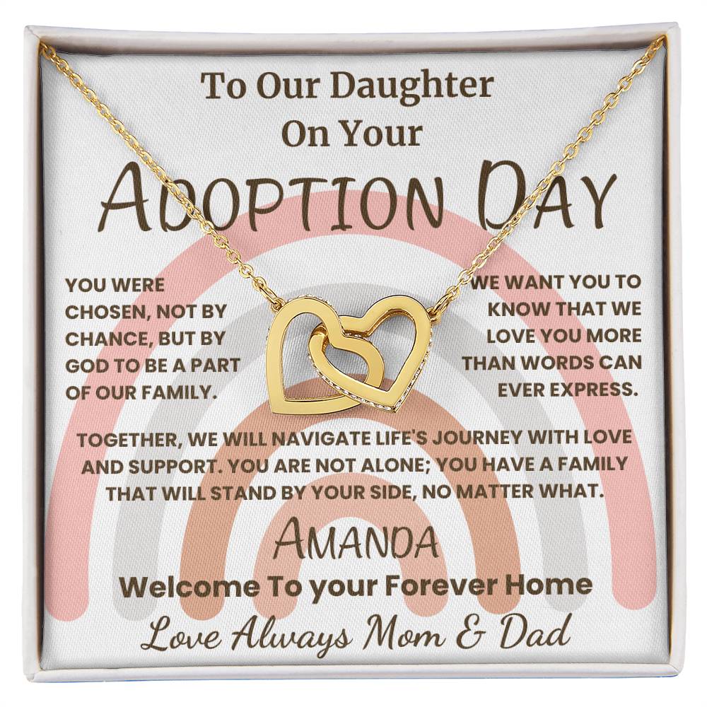 Adoption Day Necklace for Daughter - You Were Chosen | Personalized Gift from Mom & Dad