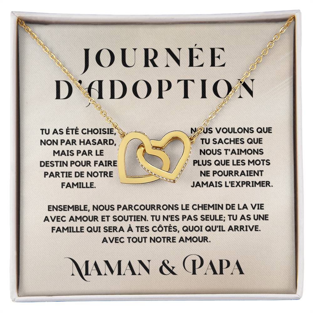 Collier d'Adoption pour Fille – Cadeau Émotionnel de Parents à Enfant | Souvenir Unique