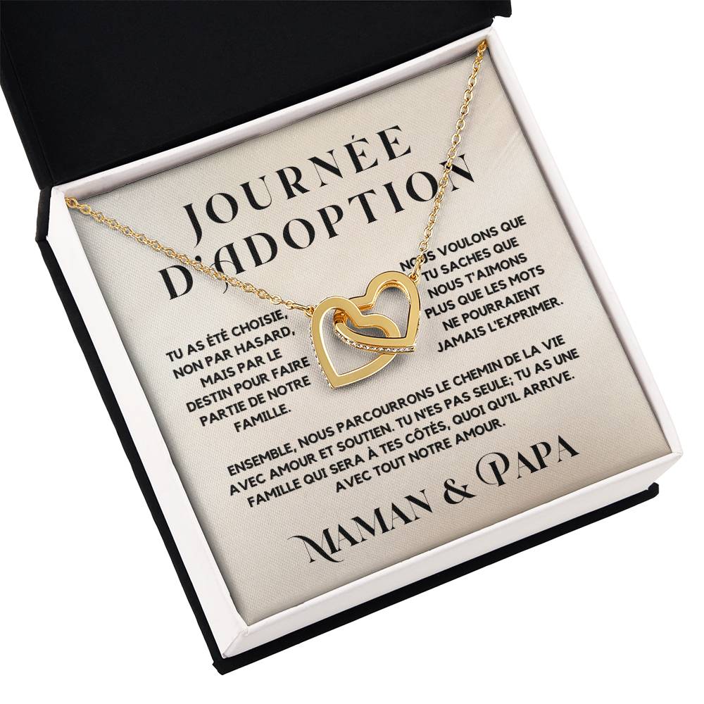 Collier d'Adoption pour Fille – Cadeau Émotionnel de Parents à Enfant | Souvenir Unique