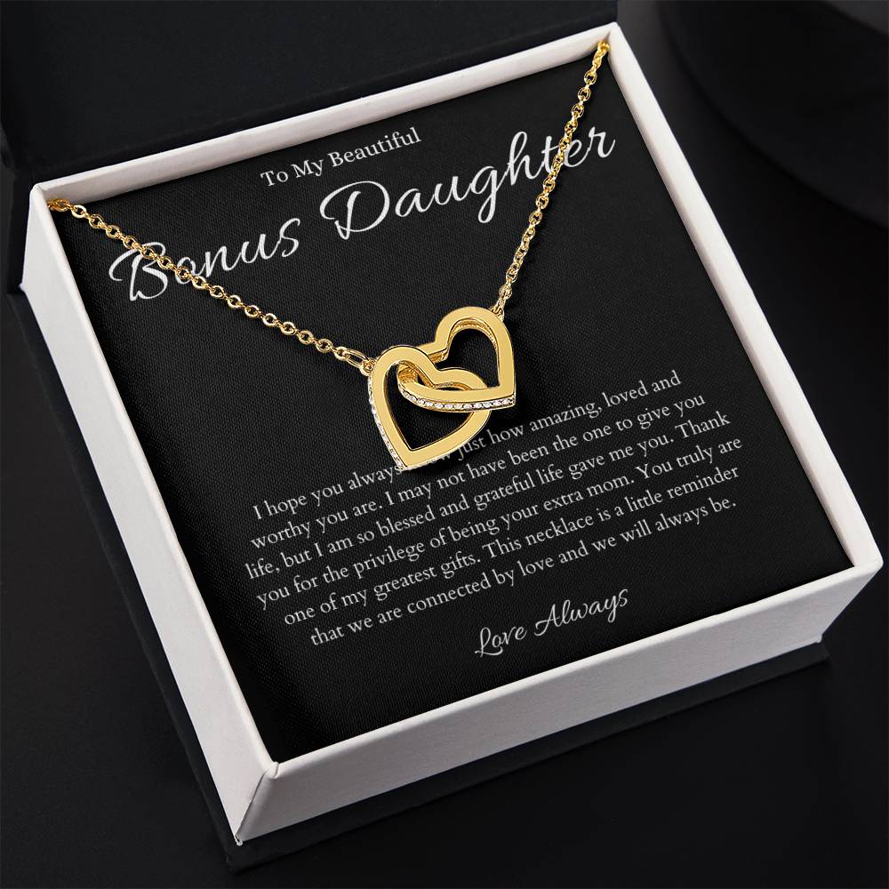 To My Bonus Daughter Necklace - Gift For Bonus Daughter