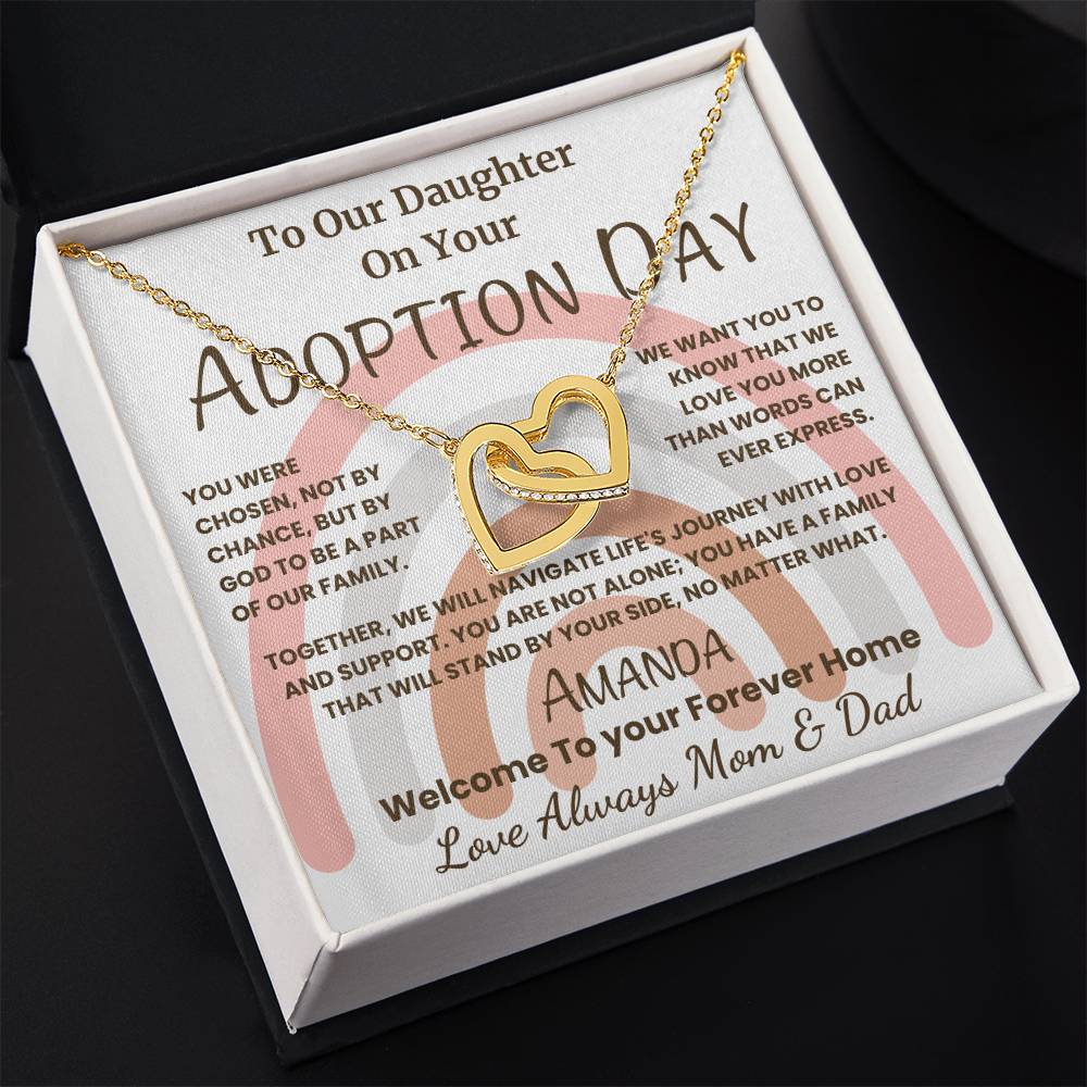 Adoption Day Necklace for Daughter - You Were Chosen | Personalized Gift from Mom & Dad