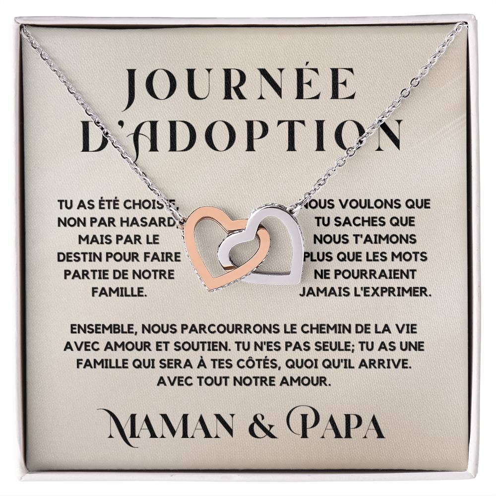 Collier d'Adoption pour Fille – Cadeau Émotionnel de Parents à Enfant | Souvenir Unique