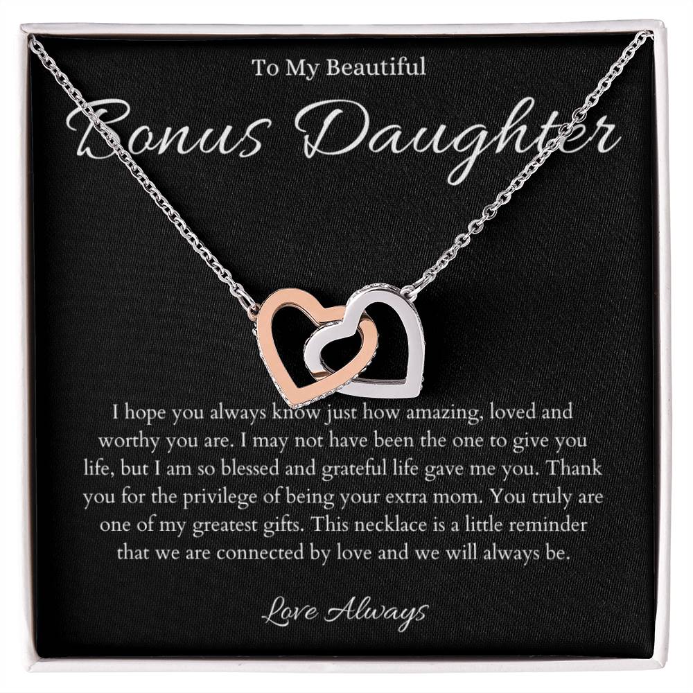 To My Bonus Daughter Necklace - Gift For Bonus Daughter