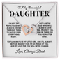 To My Beautiful Daughter - Interlocking Hearts Necklace from Dad