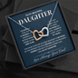 To My Daughter Love Dad – Interlocking Hearts Necklace
