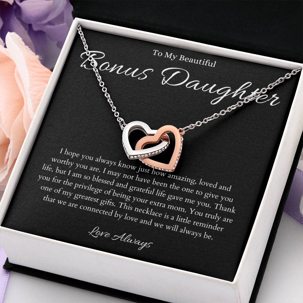 To My Bonus Daughter Necklace - Gift For Bonus Daughter