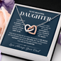 To My Daughter Love Dad – Interlocking Hearts Necklace
