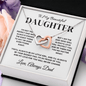To My Beautiful Daughter - Interlocking Hearts Necklace from Dad