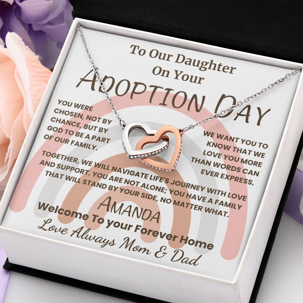 Adoption Day Necklace for Daughter - You Were Chosen | Personalized Gift from Mom & Dad