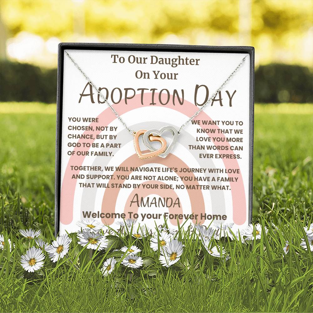 Adoption Day Necklace for Daughter - You Were Chosen | Personalized Gift from Mom & Dad