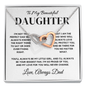 To My Beautiful Daughter - Interlocking Hearts Necklace from Dad