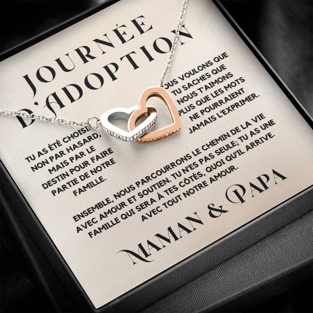 Collier d'Adoption pour Fille – Cadeau Émotionnel de Parents à Enfant | Souvenir Unique