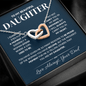To My Daughter Love Dad – Interlocking Hearts Necklace