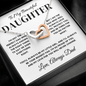 To My Beautiful Daughter - Interlocking Hearts Necklace from Dad