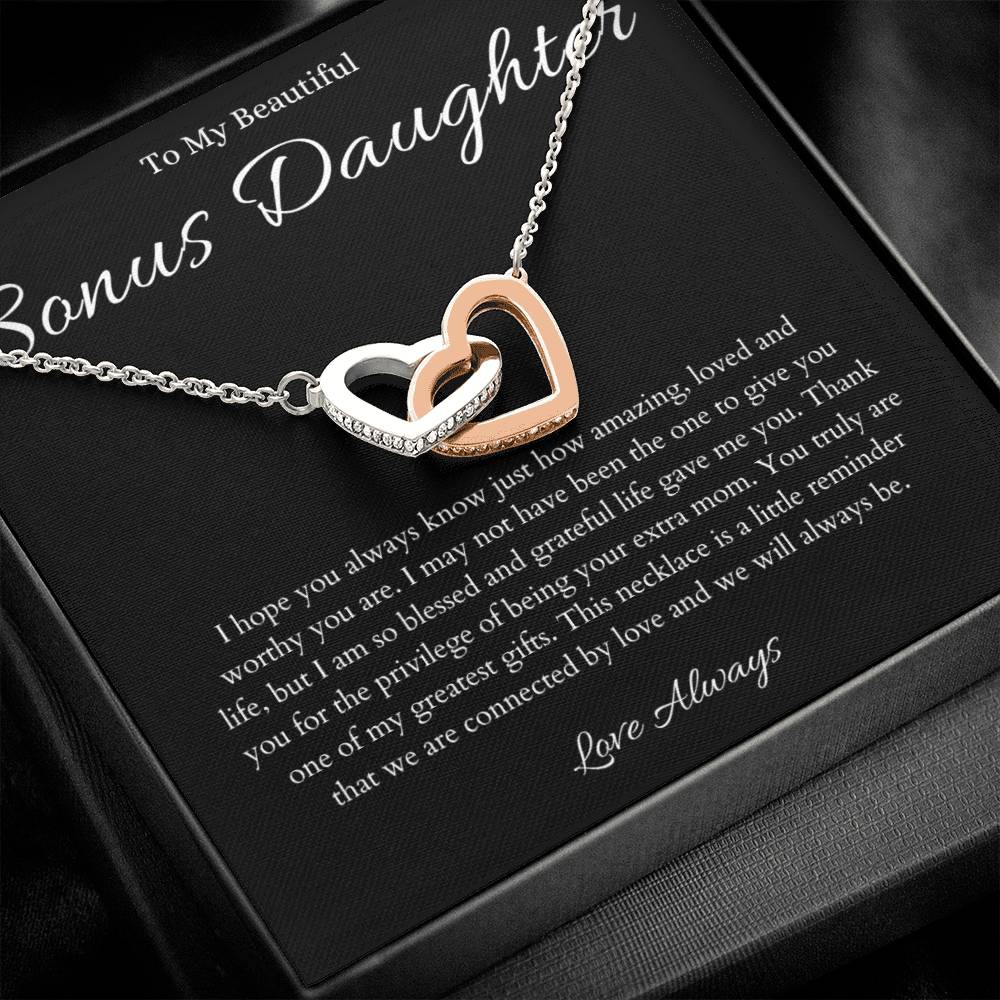 To My Bonus Daughter Necklace - Gift For Bonus Daughter