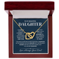 To My Daughter Love Dad – Interlocking Hearts Necklace