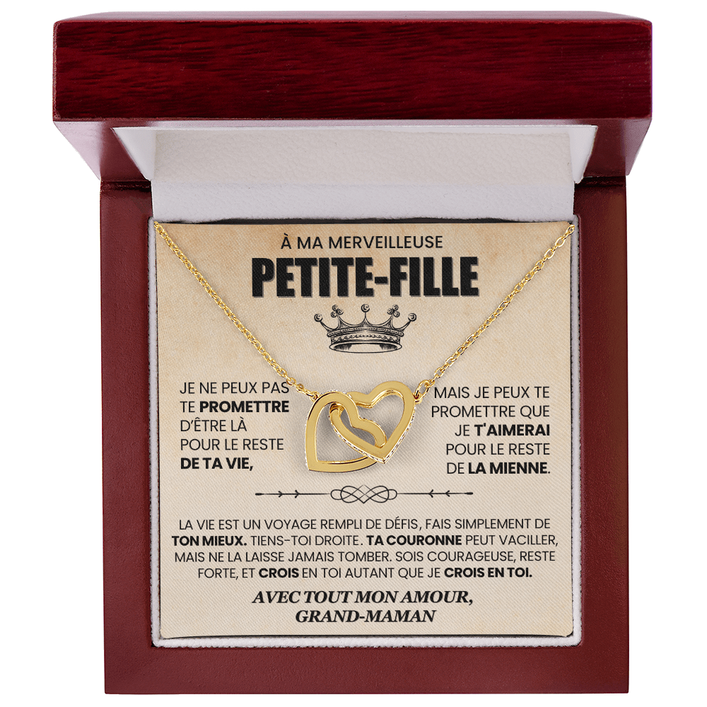 Collier Cœurs Entrelacés pour Petite-Fille - Cadeau de Grand-Maman