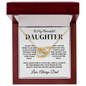 To My Beautiful Daughter - Interlocking Hearts Necklace from Dad