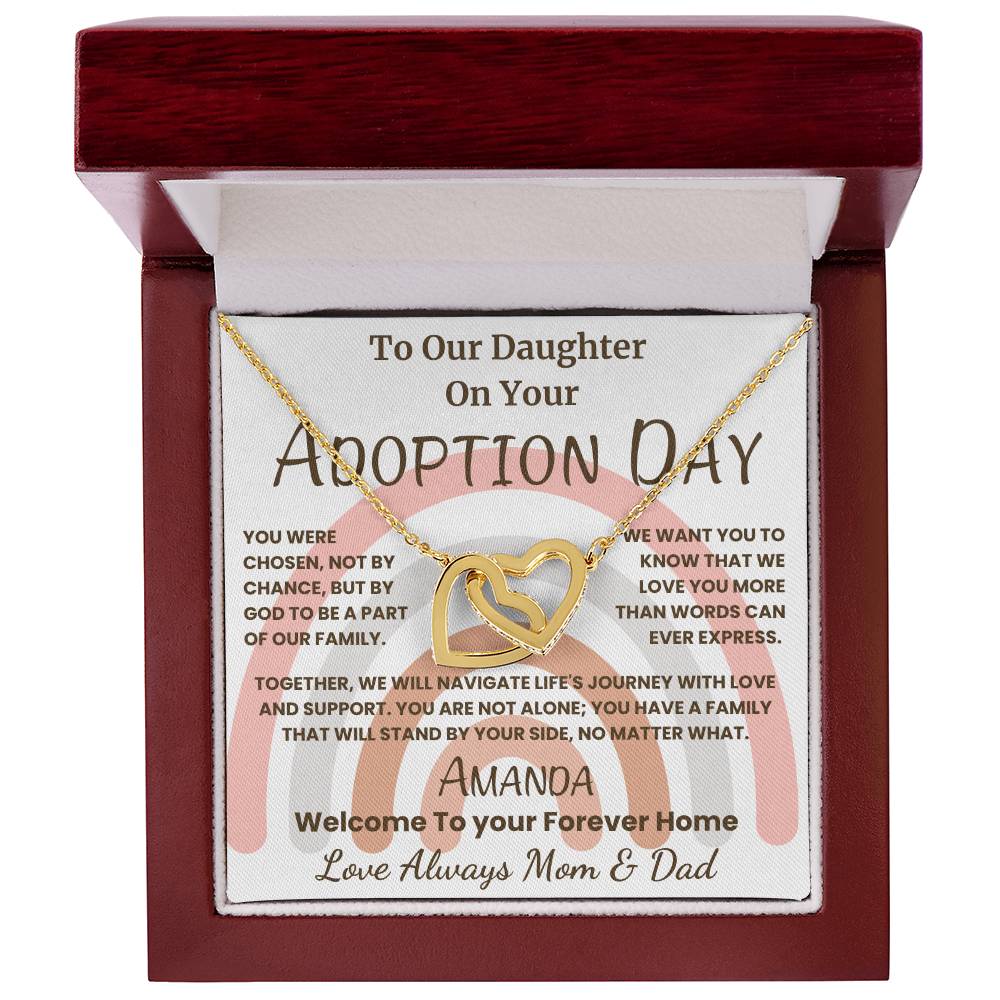 Adoption Day Necklace for Daughter - You Were Chosen | Personalized Gift from Mom & Dad