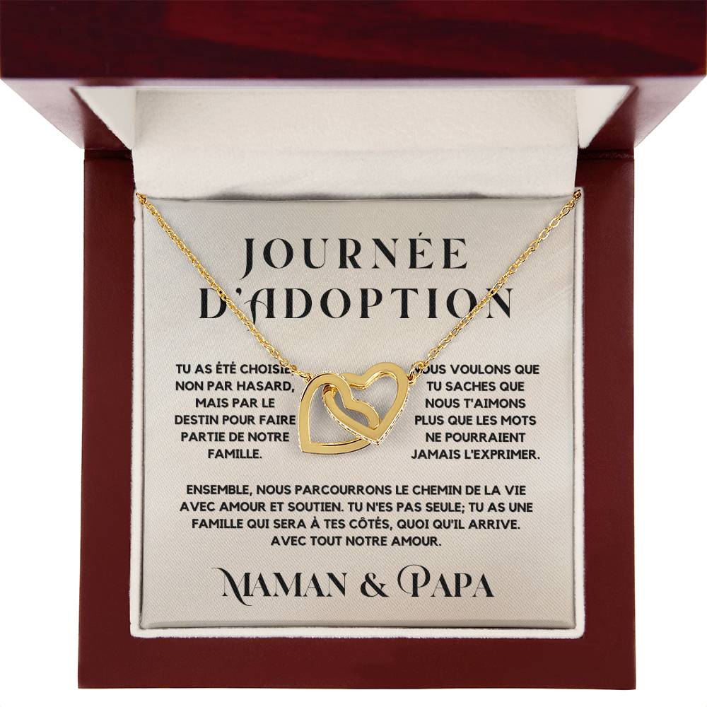 Collier d'Adoption pour Fille – Cadeau Émotionnel de Parents à Enfant | Souvenir Unique