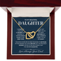 To My Daughter Love Dad – Interlocking Hearts Necklace