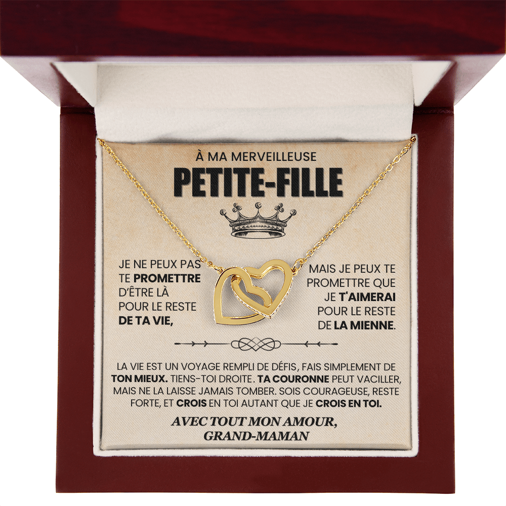 Collier Cœurs Entrelacés pour Petite-Fille - Cadeau de Grand-Maman
